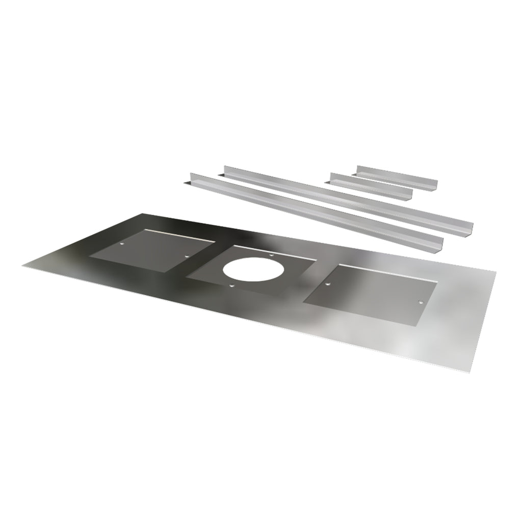 10x Closure Plate 1000 x 400 with Centre Hole and Brackets