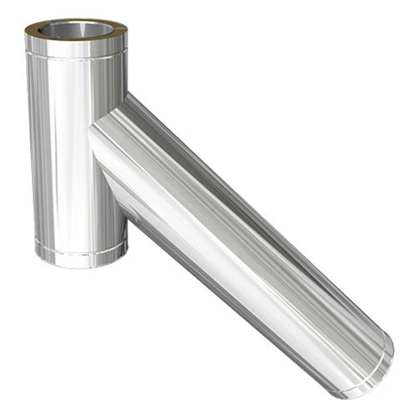 5” Insulated Twin Wall - Long Tees - Stainless Steel