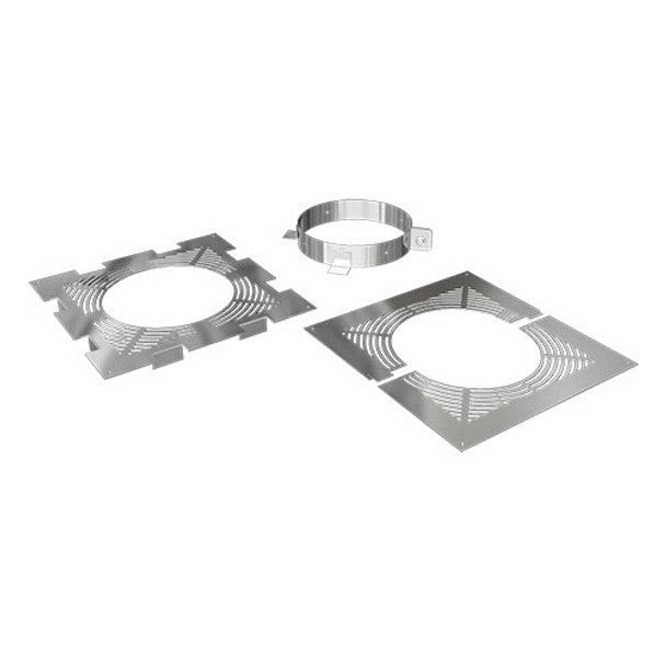 5” Insulated Twin Wall - Firestop Accessories - Stainless Steel