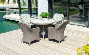 Alexander Rose - Hazelmere Grey Round 4 Seat Dining Table 1.15m