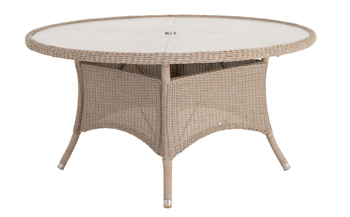 Alexander Rose - Hazelmere Natural Round 6 Seat Dining Table 1.5m