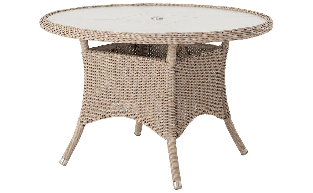 Alexander Rose - Hazelmere Natural Round 4 Seat Dining Table 1.15m