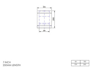 7” Insulated Twin Wall - Straight Lengths - Matt Black