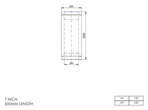 7” Insulated Twin Wall - Straight Lengths - Matt Black