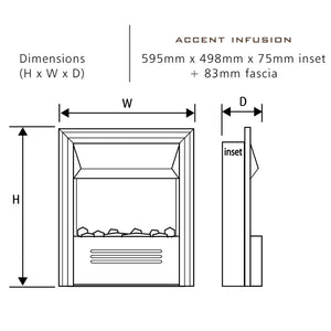 Celsi - Accent Fires - 16" Infusion Brass Inset Electric Fire