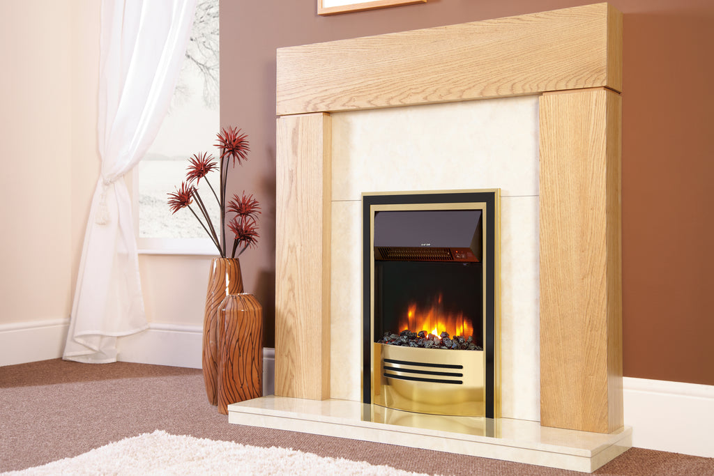 Celsi - Accent Fires - 16" Infusion Brass Inset Electric Fire