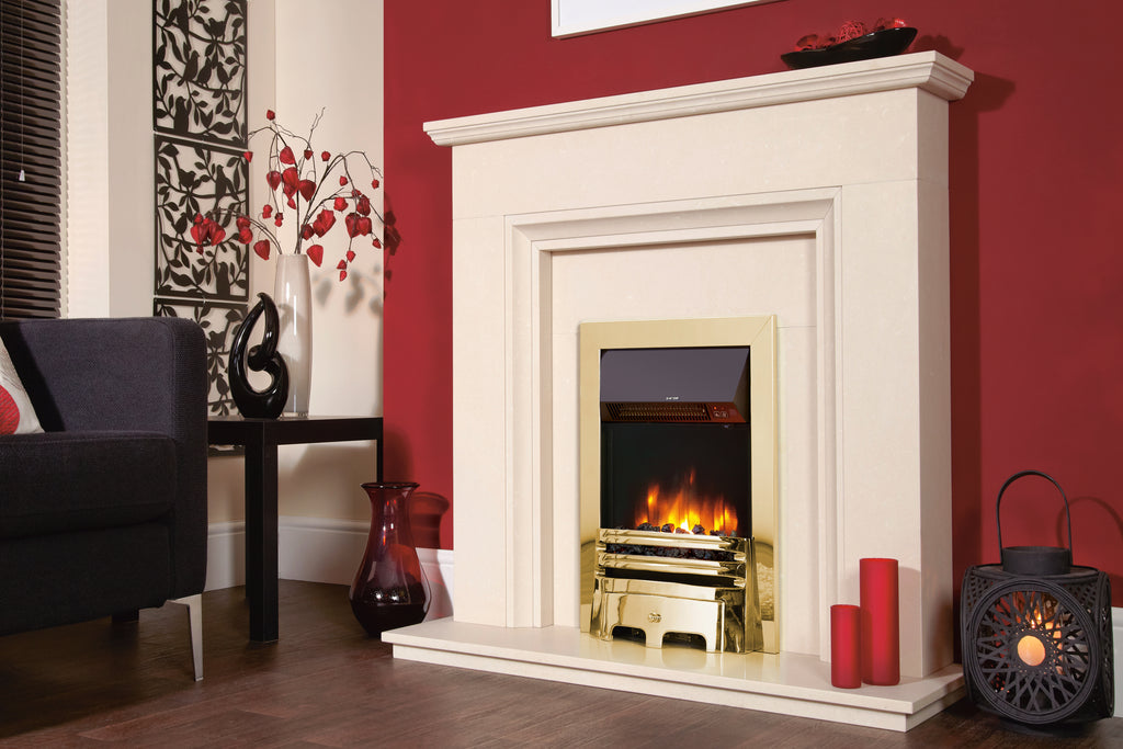 Celsi - Accent Fires - 16" Traditional Brass Inset Electric Fire