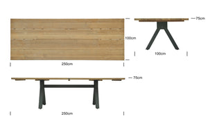 Skyline Design - Alaska Carbon 8-Seat Rectangle Dining Table