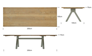 Skyline Design - Alaska Silver Walnut 8-Seat Rectangle Dining Table