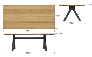 Skyline Design - Alaska Carbon 6-Seat Rectangle Dining Table