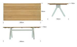 Skyline Design - Alaska White 6-Seat Rectangle Dining Table