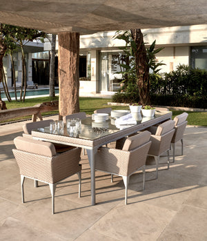 Skyline Design - Brafta - Silver Walnut 8 Seat Outdoor Dining Set