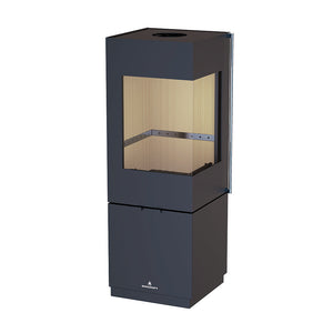 Bronpi - Bombay E - 7kW Freestanding Wood Stove shown without flame cutout on white background