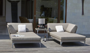 Skyline Design - Brafta - Silver Walnut 2 Seat Outdoor Chaise Lounge Set with Side Table