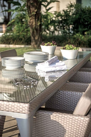 Skyline Design - Brafta - Silver Walnut 8 Seat Outdoor Dining Set