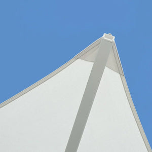 Skyline Design - Caractere - White 4 x 4 M Square Centre Pole Parasol