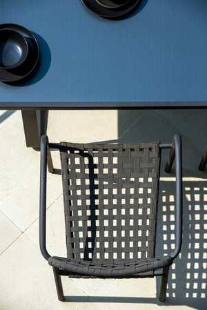 Skyline Design - Catania - Carbon 8 Seat Outdoor Dining Set with Carbon Horizon Rectangle Dining Table
