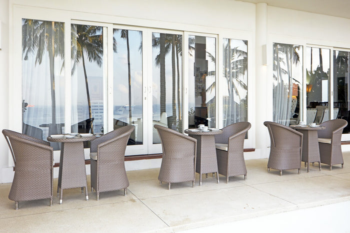 Skyline Design - Chester - 6 Seat Outdoor Dining Set with Round Tivoli Bistro Tables