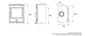 Henley Lincoln Eco stove dimensions