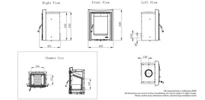 Henley Muckross Eco stove dimensions