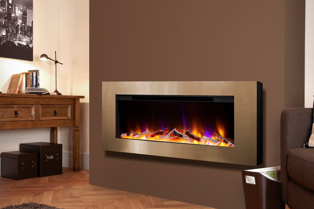 Celsi - Electriflame Fires - VR Basilica 40" Champagne Wall Mounted Electric Fire