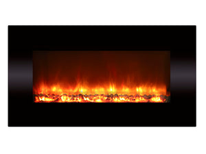 Celsi - Electriflame Fires -  XD 1100 Black Glass Wall Mounted Electric Fire