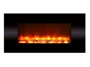 Celsi - Electriflame Fires -  XD 1300 Black Glass Wall Mounted Electric Fire