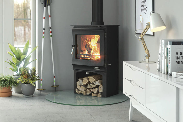 Henley - Elcombe Eco with Logstore - 5kW Multi Fuel Wood Burning Stove