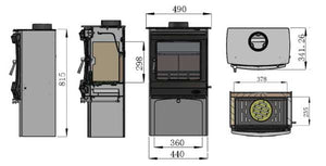 Elcombe stove dimensions