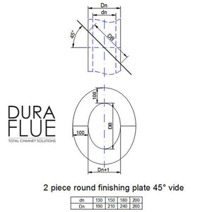 5” Insulated Twin Wall - 2 Part Finishing Round Plates - Stainless Steel