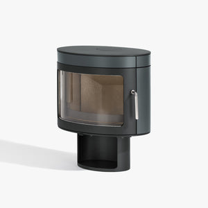 Future Fires - Panoramic FX2 - 5KW Wood Burning Stove light grey frame against white background