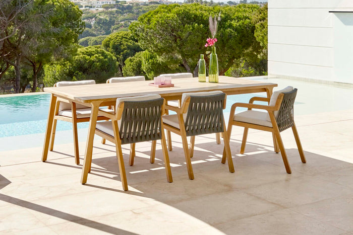 Skyline Design - Flexx - 6 Seat Outdoor Teak Dining Set with Dining Table