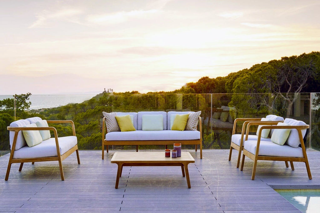Skyline Design - Flexx - 7 Seat Outdoor Teak Lounge Set with Coffee Table