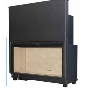 Fondis Stella  H1000 Inset Stove frame with empty interior shown