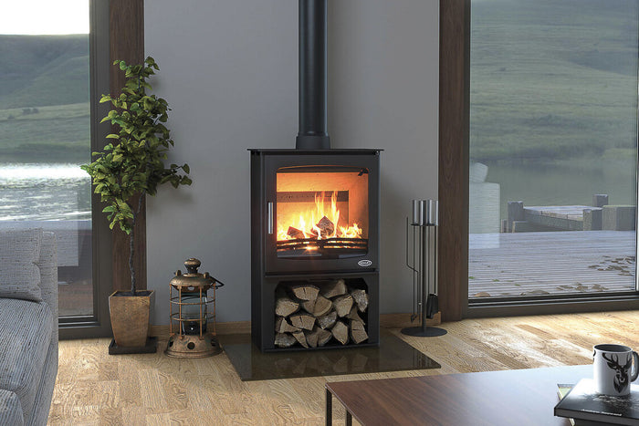 Henley - Hazelwood 5 Landscape with Logstore - 5kW Wood Burning Stove