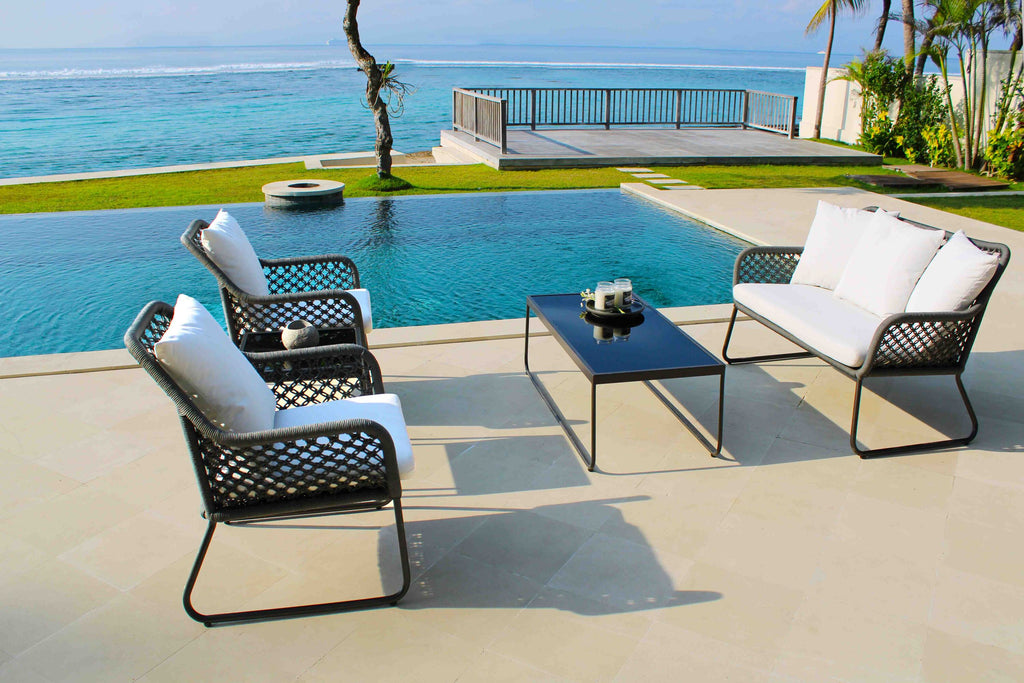 Skyline Design - Kona - 4 Seat Outdoor Lounge Set with Coffee and Side Table