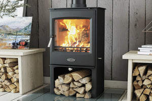 Henley Lincoln Eco with attached Logstore 5kW Multi-Fuel Stove