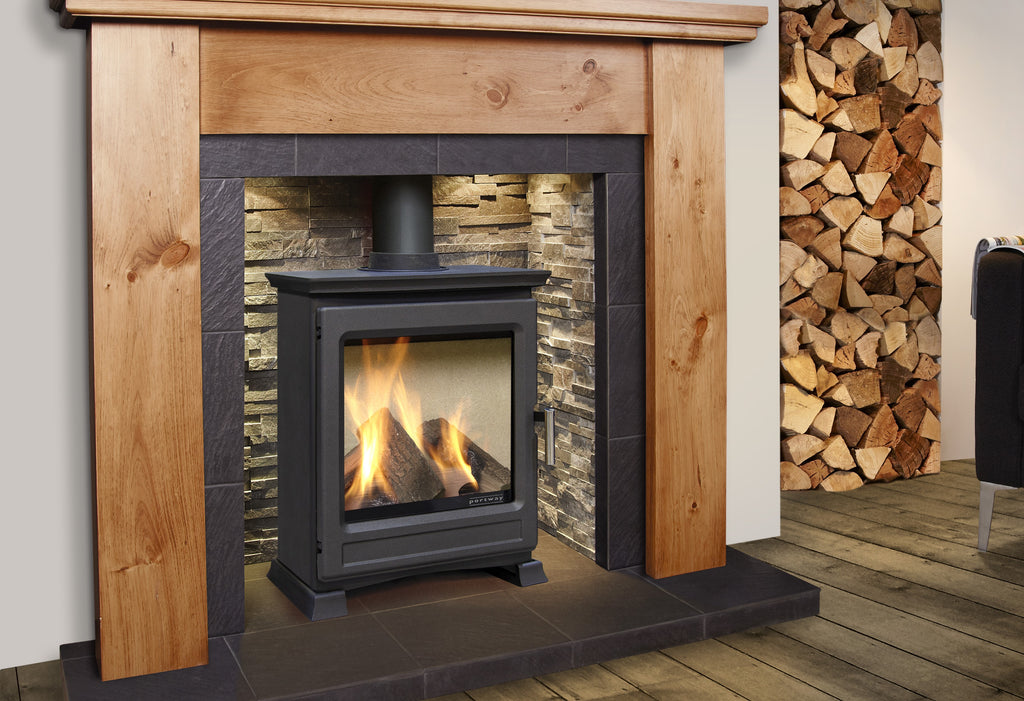 Portway - Luxima Deluxe Gas Stove - Cream Vermiculite Interior