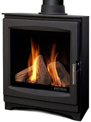 Portway - Luxima Deluxe 4.6kW Gas Stove - Black Enamel Interior cutout