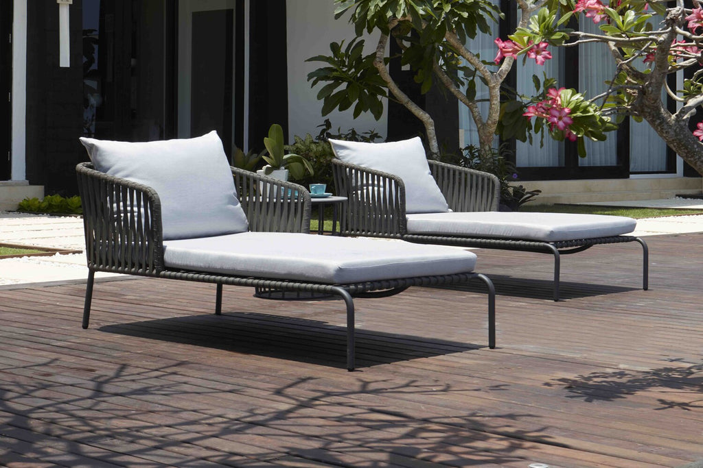 Skyline Design - Milano - 2 Seat Outdoor Chaise Lounge Set With Optik Side Table