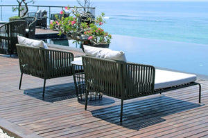 Skyline Design - Milano - 2 Seat Outdoor Chaise Lounge Set With Optik Side Table