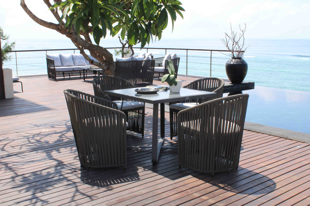 Skyline Design - Milano - 4 Seat Outdoor Dining Set With Horizon Table