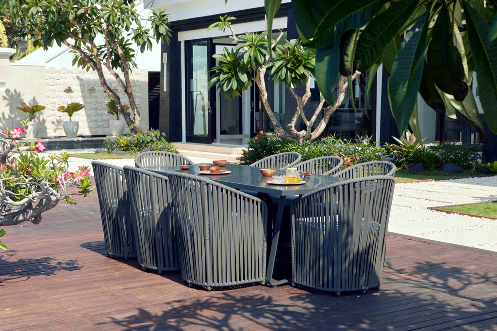 Skyline Design - Milano - 8 Seat Outdoor Dining Set With Horizon Table