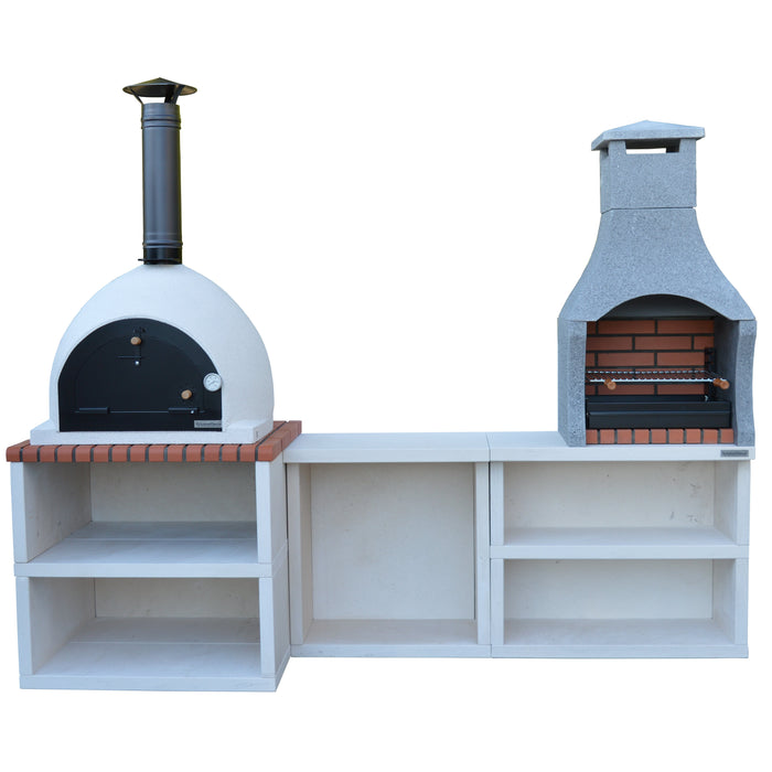 Xclusive Decor - Napoli Outdoor Kitchen - BBQ and Wood Fired Pizza Oven