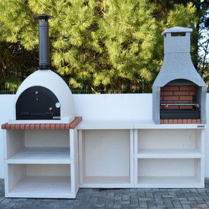 Xclusive Decor - Napoli Outdoor Kitchen - BBQ and Wood Fired Pizza Oven