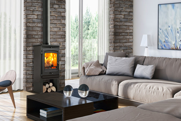 Portway - P1 Contemporary with Low Legs - 4.9kW Multifuel Stove