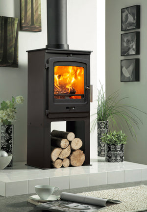 Portway - P1 Contemporary with High Legs - 5kW Multifuel Stove