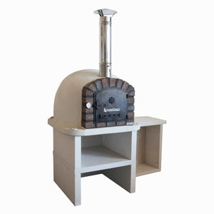 Xclusive Decor - Premier Wood Fired Pizza Oven with Stand and Side Table