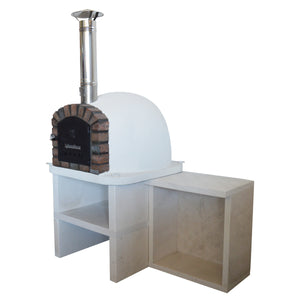 Xclusive Decor - Premier Wood Fired Pizza Oven with Stand and Side Table