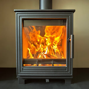 Woodford - Pankhurst Small 4.1kW Eco Design Wood Burning Stove front view